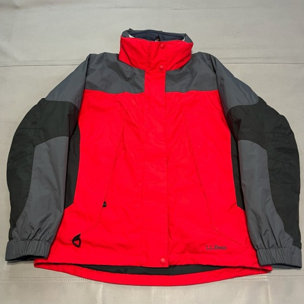 LL Bean Women Red/Gray 3-in-1 Lined Insulate Ski Snow Jacket Coat‎ Thinsulate-M